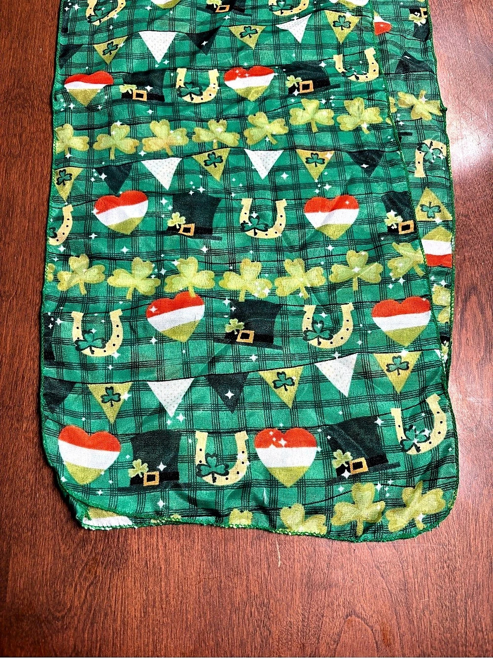 Green Plaid Winter Mittens